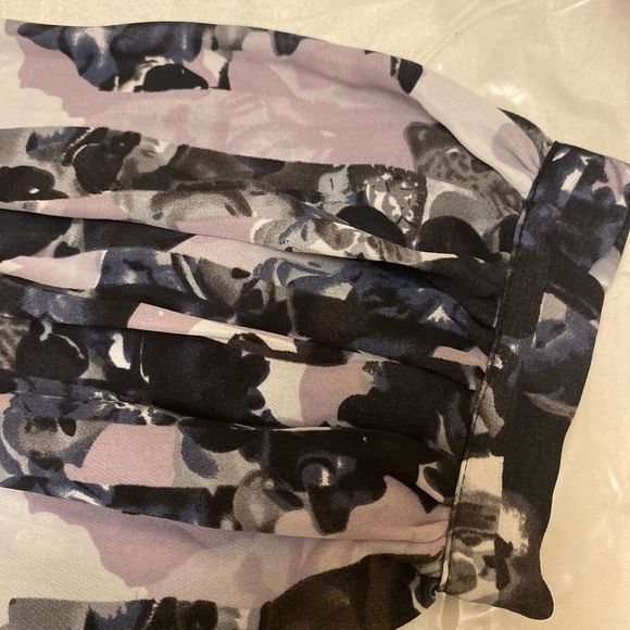 PARKER TOP BLOUSE GRAY BLACK WHITE LONG SLEEVE SIZE S - Picture 5 of 16